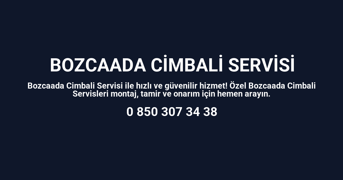 Bozcaada Cimbali Servisi